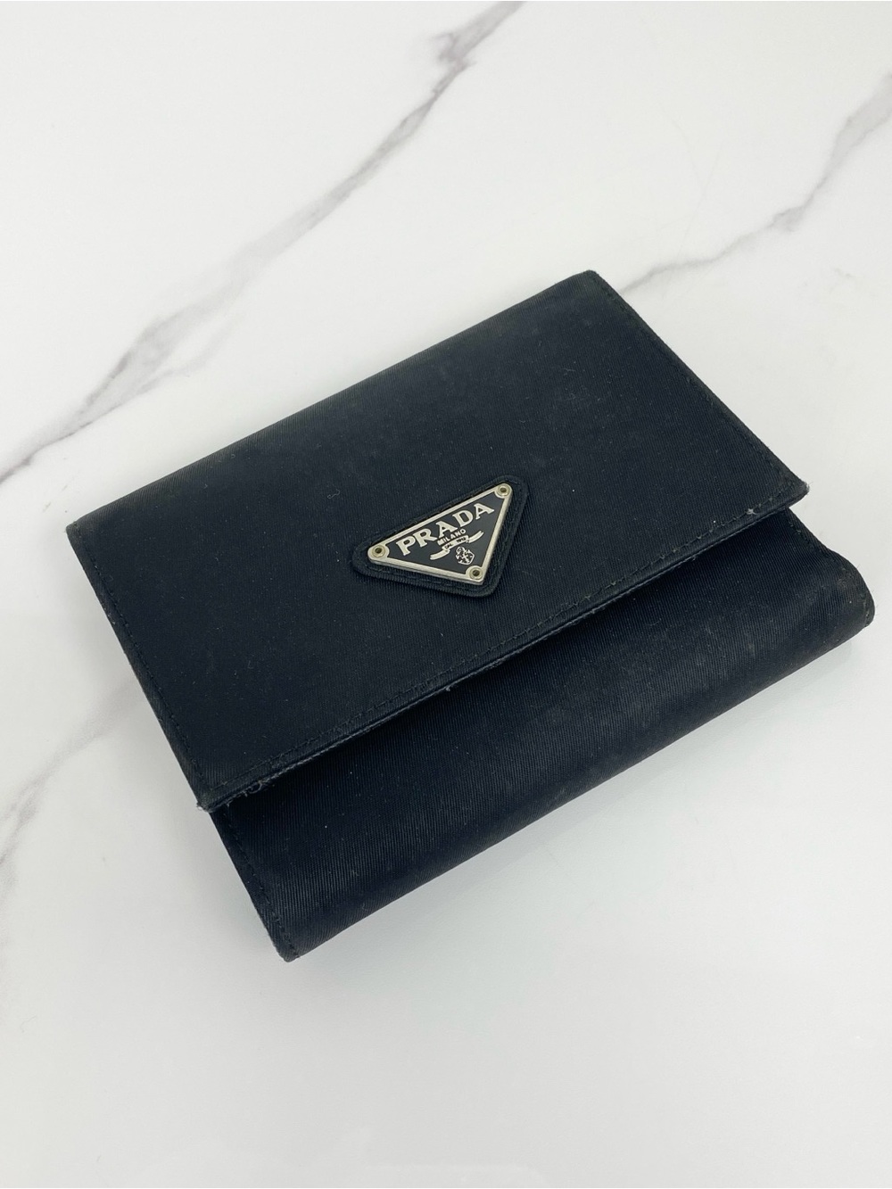 Prada Tessuto Compact Wallet